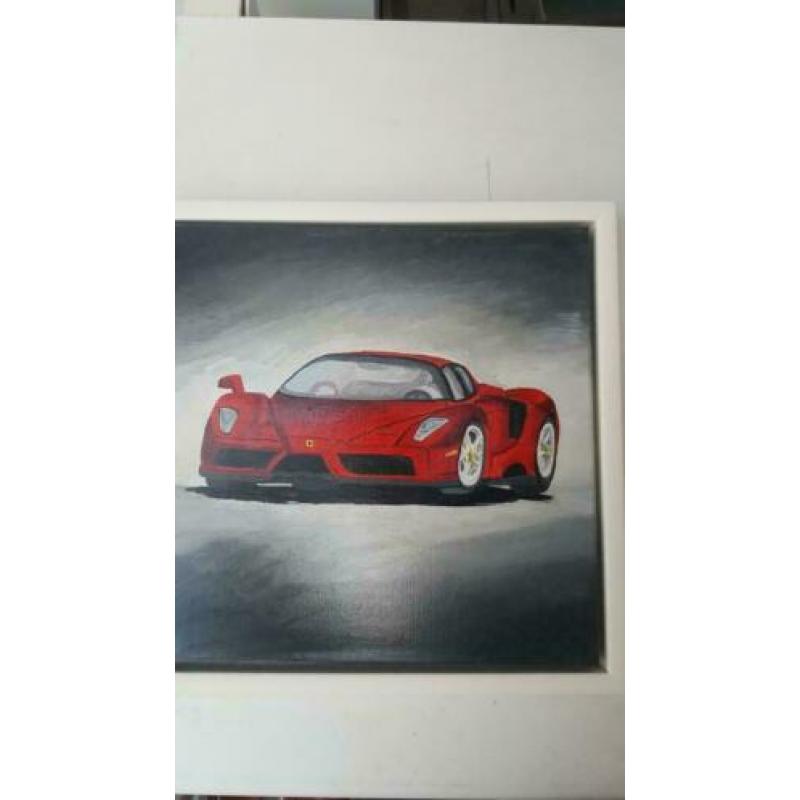 Leuke Ferrari schilderijtjes uniek handgeschilderd!