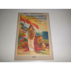 Oude folder Nationale Levensverzekering Bank R'dam 1933