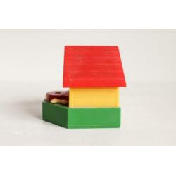 Vintage wind-up spaarpot met Fido de hond