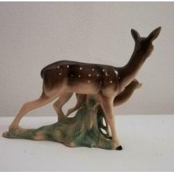 Vintage western Germany hertjes hert porseleinen beeldje