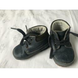 Stoere blauwe Shoesme schoenen met veter maat 20