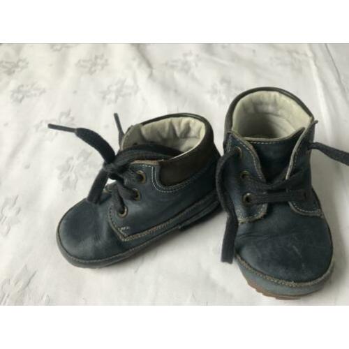 Stoere blauwe Shoesme schoenen met veter maat 20
