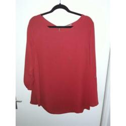 Yessica tuniek blouse rood maat 48