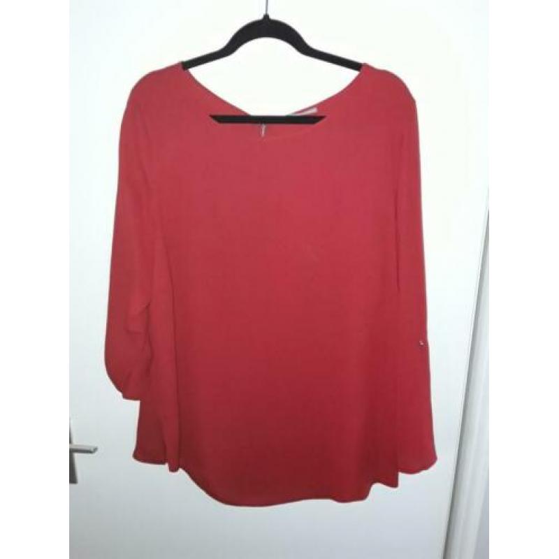 Yessica tuniek blouse rood maat 48