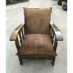 brocante stoel met vernieuwde kussens