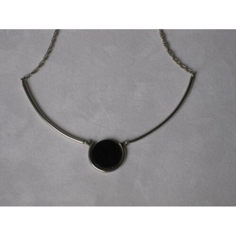 Zilver Collier met Onix