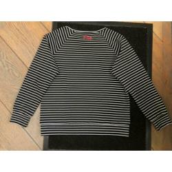 Gave Tumble ‘n Dry gestreepte sweater, mt 134/140!