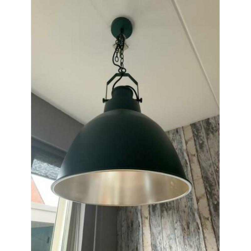Industriële hanglamp, kleur petrol
