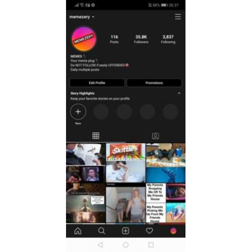Promotie/Shoutout 35k Memezery Instagram