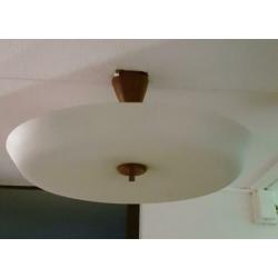Vintage Jaren 60 design plafondlamp plafoniere schotel