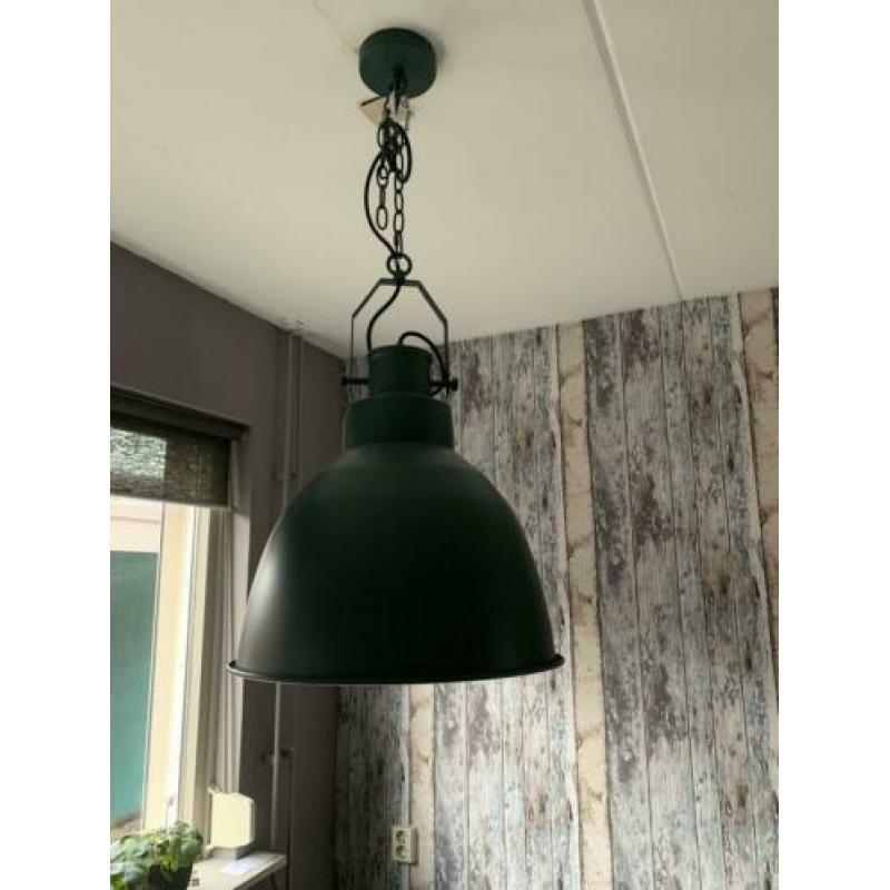 Industriële hanglamp, kleur petrol