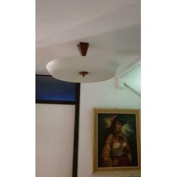 Vintage Jaren 60 design plafondlamp plafoniere schotel
