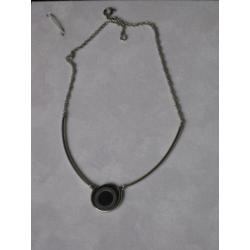 Zilver Collier met Onix