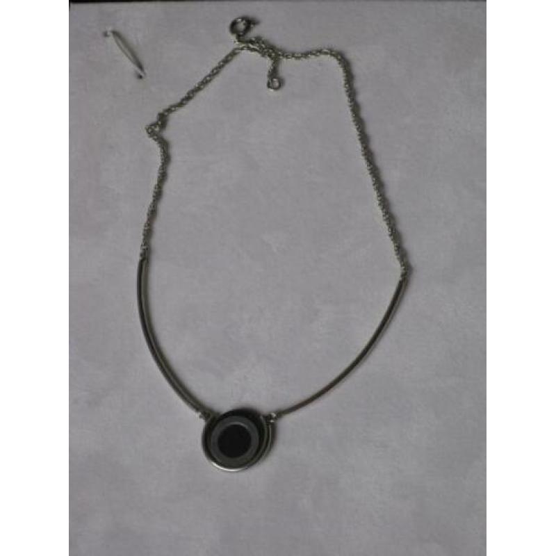 Zilver Collier met Onix