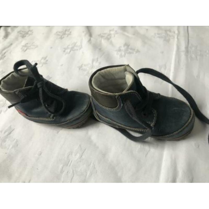 Stoere blauwe Shoesme schoenen met veter maat 20