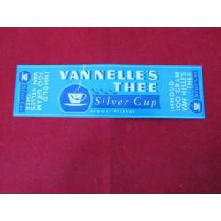 Van Nelle thee label.SILVER cup Thee Uit 1952