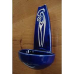 blauw wijwater bakje