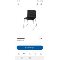 4 leren Bernhard ikea stoelen echt leer bruin