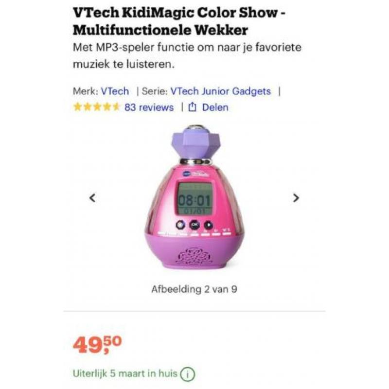Vtech KidiMagic wekkerradio