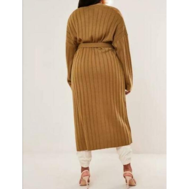 Missguided oversized camel vest 50/52