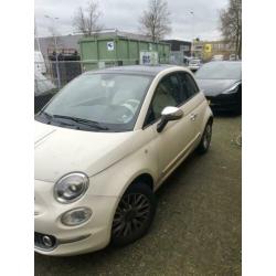 Fiat 500 1.2 2017 Wit - panorama dak , grootscherm