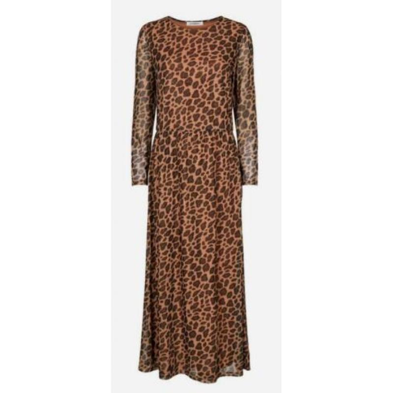 *CO COUTURE* lange jurk mt M ZGAN panter print mesh stretch