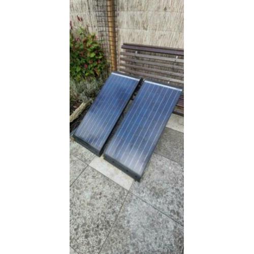 Blackline zonnepanelen 2 stuks met bevestiging en regelaar