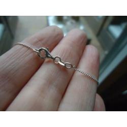 echt zilveren ketting zilver cirkel met anker en steentje