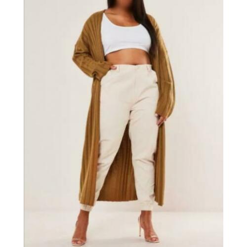 Missguided oversized camel vest 50/52