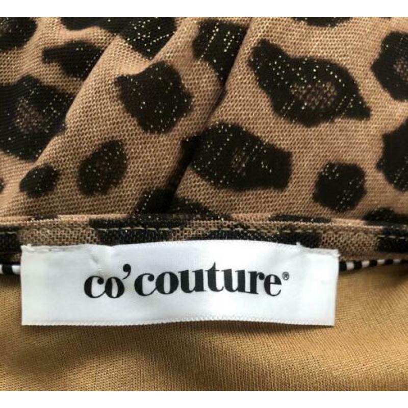 *CO COUTURE* lange jurk mt M ZGAN panter print mesh stretch