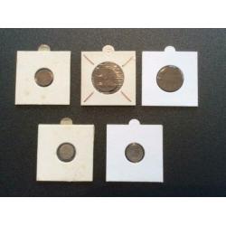 Nederland , Willem III , 5 munten.