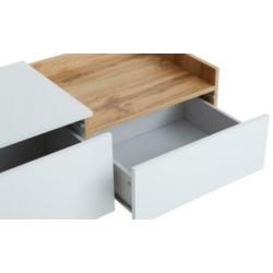 TV-meubel AARUP wit/eiken
