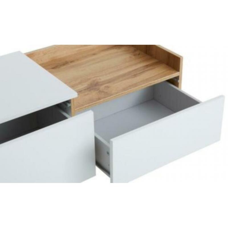 TV-meubel AARUP wit/eiken