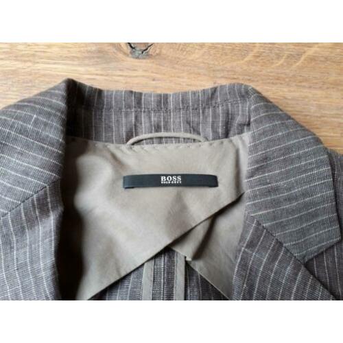 Linnen pak - Hugo boss - bruin met lichte streep