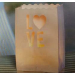 Waxine licht houder LOVE liefde en sieraden