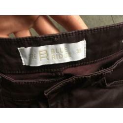 Rode leerlook blue ridge super skinny jeans 38