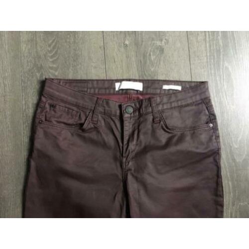 Rode leerlook blue ridge super skinny jeans 38