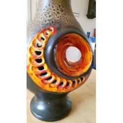 Retro West germany lamp/lampvoet keramiek
