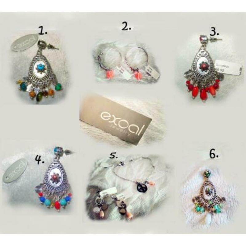 Partij oorbellen EXOAL zilver Ibiza zomer nikkelvrij: 40,-