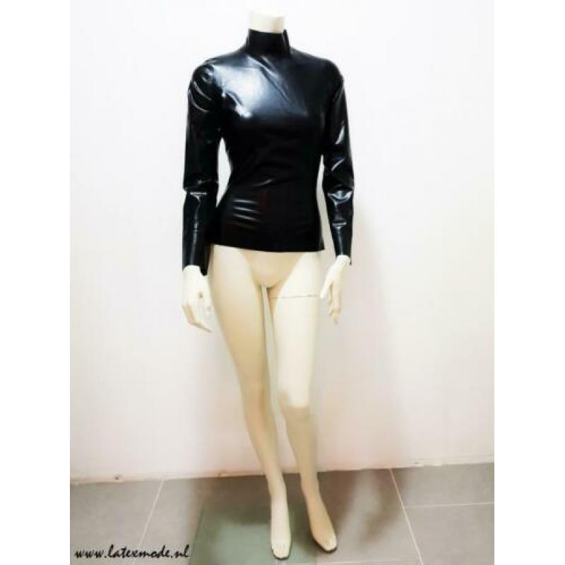 Latex top zwart sexy trendy kinky NIEUW mt. 42/44 L: 50,-