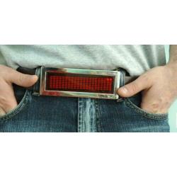 Led matrix gespen met riem + petten, feestartikel, OPRUIMING