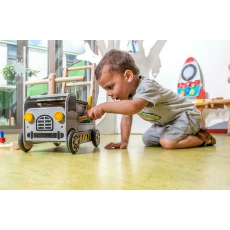 Houten loopwagen duwwagen werktruck I'm Toy