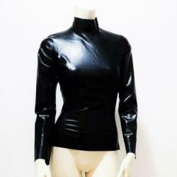 Latex top zwart sexy trendy kinky NIEUW mt. 42/44 L: 50,-