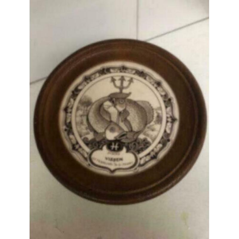 12 Dierenriem ronde wandborden van 22 cm doorsnede