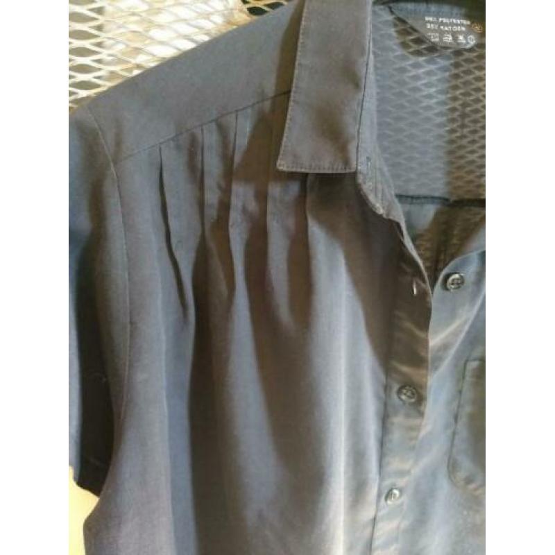 Blouse zwart mt 42 retro