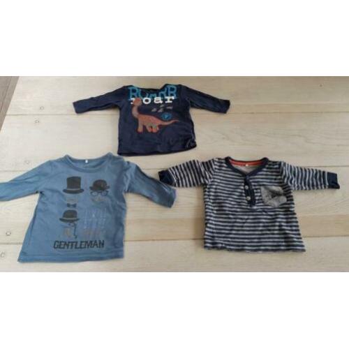3 shirts / truitjes / longsleeve maat 56
