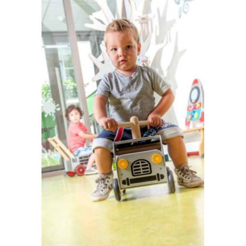 Houten loopwagen duwwagen werktruck I'm Toy