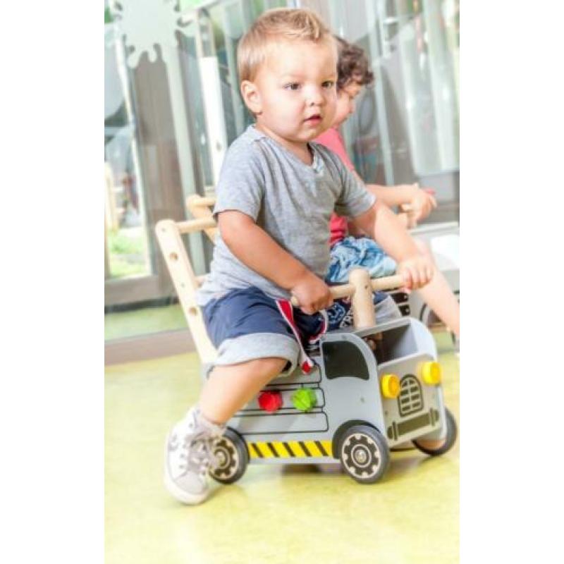 Houten loopwagen duwwagen werktruck I'm Toy