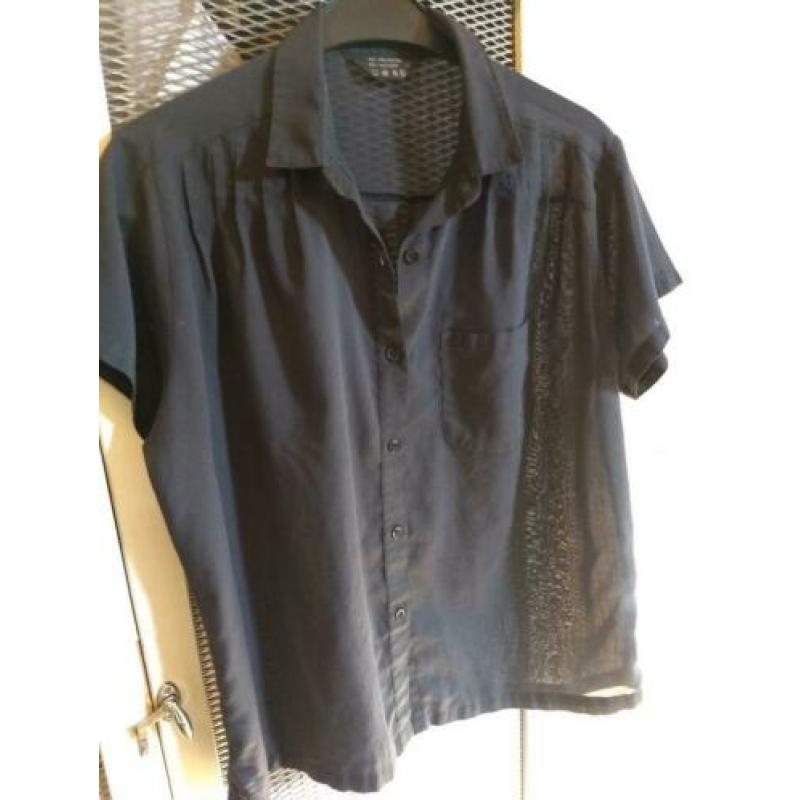 Blouse zwart mt 42 retro