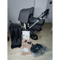 Bugaboo cameleon met NIEUW GREY MELANGE bekleding